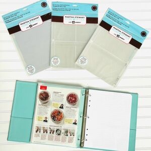 Avery Martha Stewart Home Office Binder Recipe Book Page inserts Paper